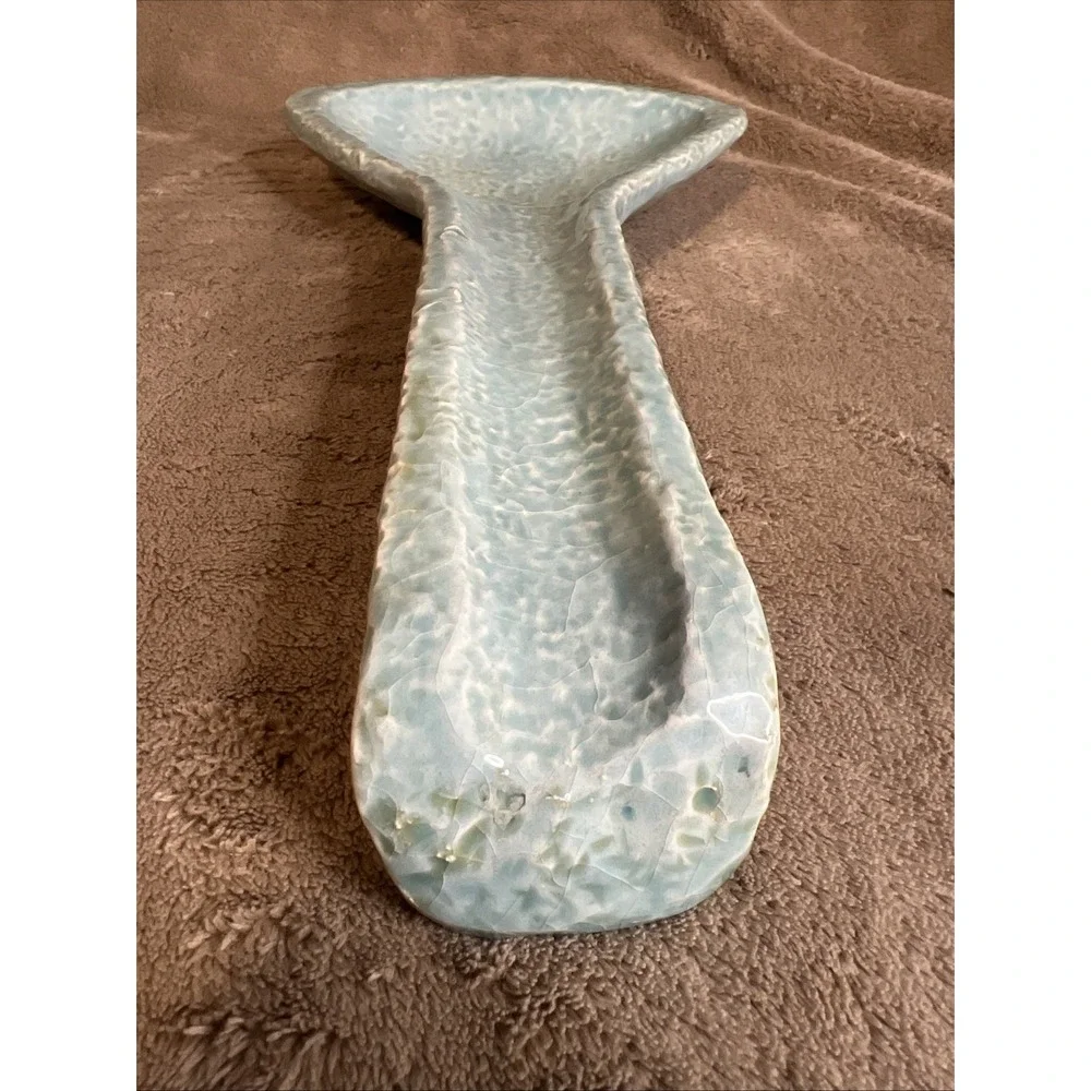 Fortunata Casa Mia‎ Adriano Tolomei Italy Aqua Ceramic Handled Serving Platter